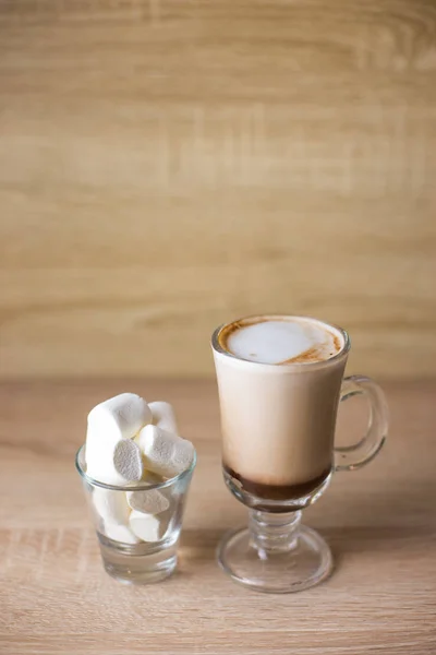 Cacao latte marshmallow — Stockfoto