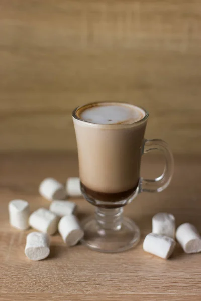 Cacao latte marshmallow — Stockfoto