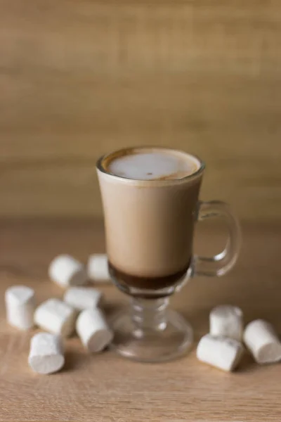 Cacao latte marshmallow — Stockfoto