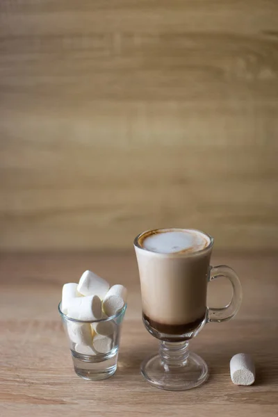 Cacao latte marshmallow — Stockfoto