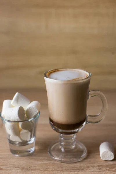 Cacao latte marshmallow — Stockfoto