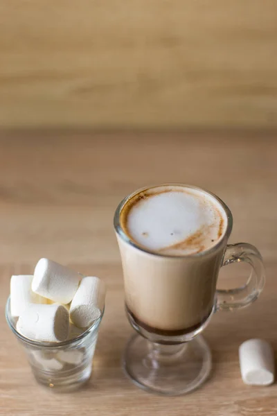 Cacao latte marshmallow — Stockfoto