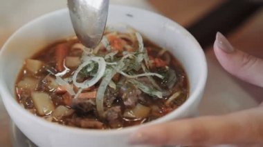 oryantal Özbek çorba lagman - Orta Asya Mutfağı