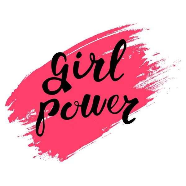 Lány hatalmi felirat koncepció. Feminista szlogen. Nyomtatás poszter vagy ruhatervezéshez. — Stock Vector