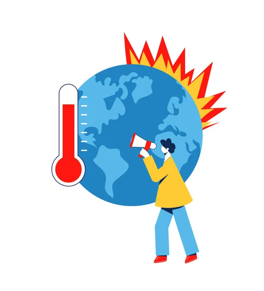 Conceito de Mudança Climática . —  Vetores de Stock