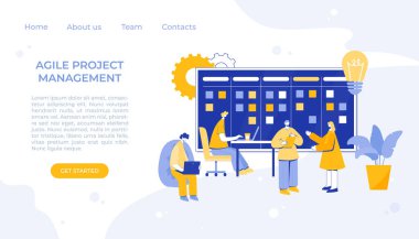 Çevik proje yönetimi. İletişim, takım çalışması, iş süreci.