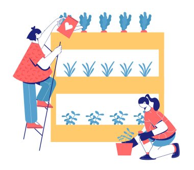 Hidrofonik konsepti. Vektör illüstrasyonu.