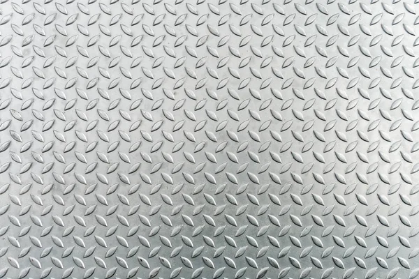 Stalen checkerplate metaalplaat, metaalplaat textuur achtergrond. — Stockfoto