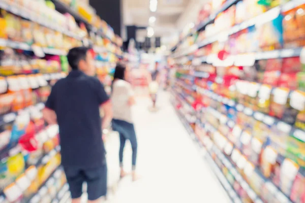 Compras en supermercado., Escena borrosa — Foto de Stock