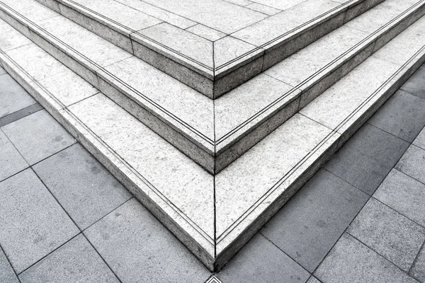 Exterior stairs step and marble tiles paving. — Stock Photo, Image