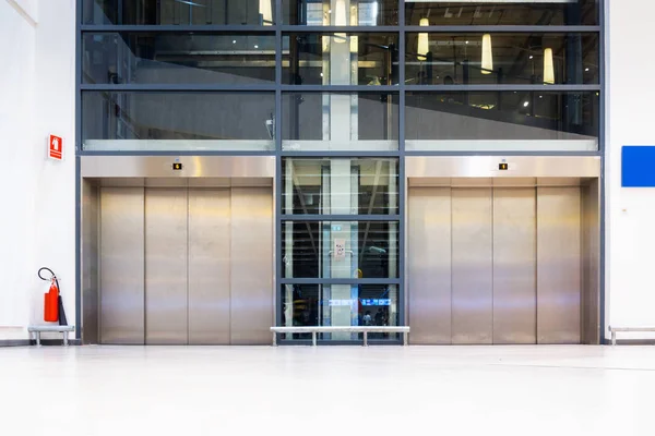 An elevator interior design, Modern building design.