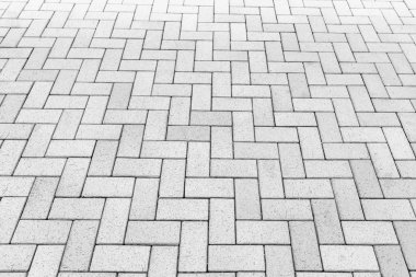 Street yürüyüş üzerinde beton blok kaldırım