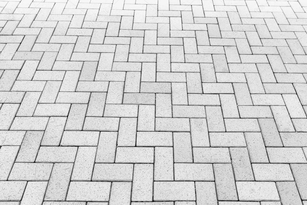Concrete block paving on walking street