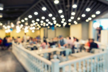 Restoran, Food court soyut bulanık sahne 