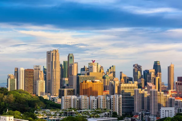 İş şehir merkezi ve gökdelenler Singapur Kulesi