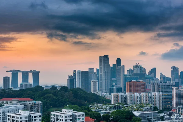 싱가포르, 싱가포르 시내 풍경 아침 장면 — 스톡 사진