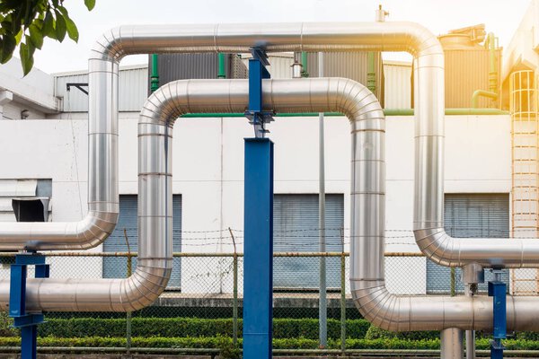 Steam pipeline and distribution supply, Pipe rack