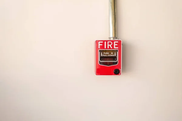 Disjuntor de alarme de incêndio, caixa de interruptor de emergência de proteção contra incêndio — Fotografia de Stock