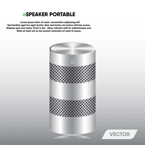 Lautsprecher tragbar und Stereoton, Vektor, Illustration — Stockvektor