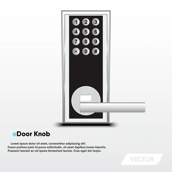 Elektronické bezpečnostní dveře knop, moderní design, vektor — Stockový vektor