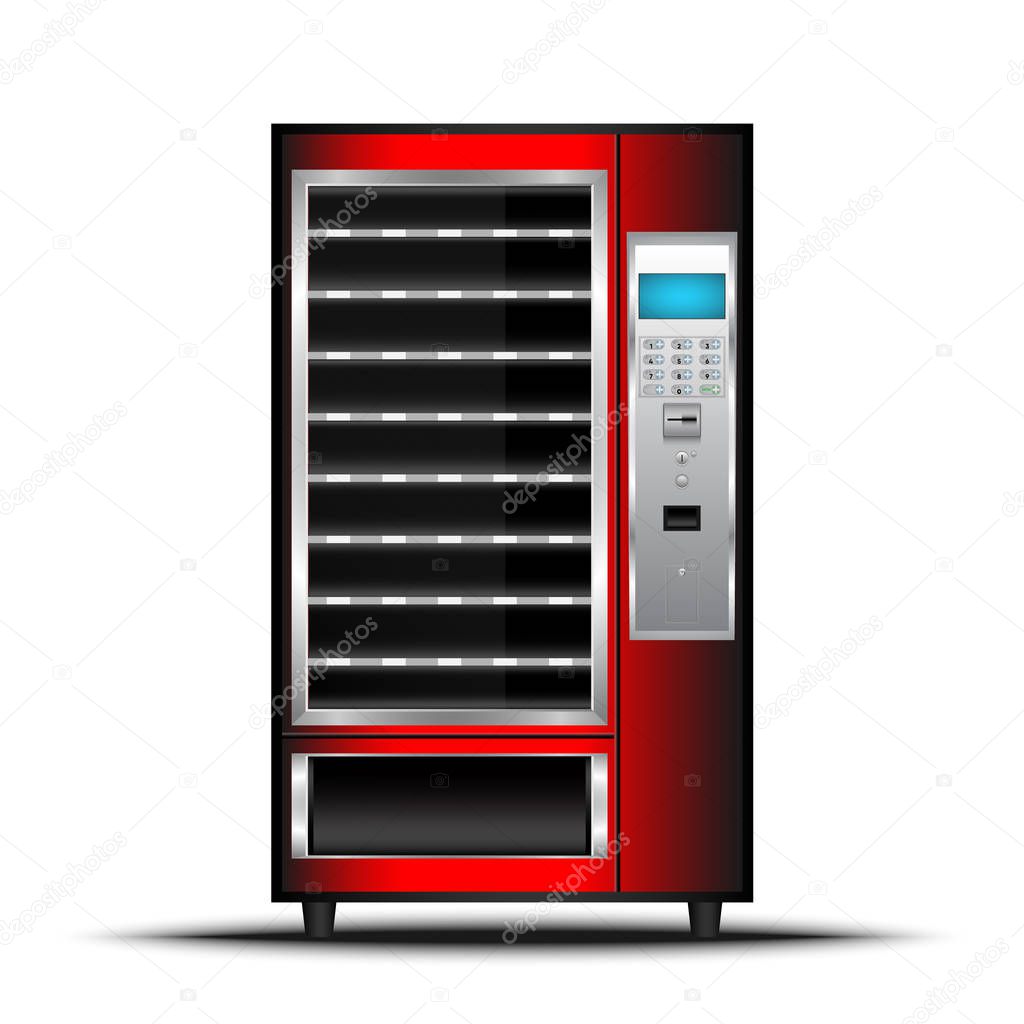 Vending machine of food and beverage automatic selling., Vector