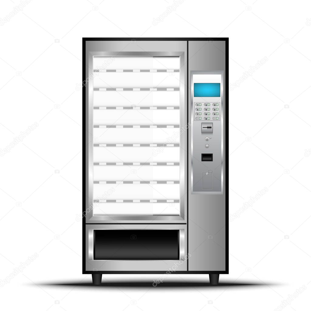 Vending machine of food and beverage automatic selling., Vector