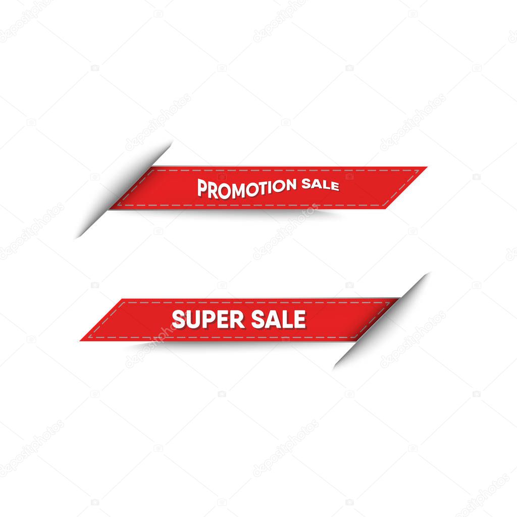 Sale banner and tag design of sale promotion., Vector