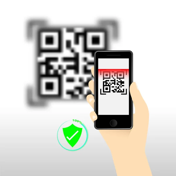 Código QR para el pago móvil, Código digital de pago fácil, Vector — Archivo Imágenes Vectoriales