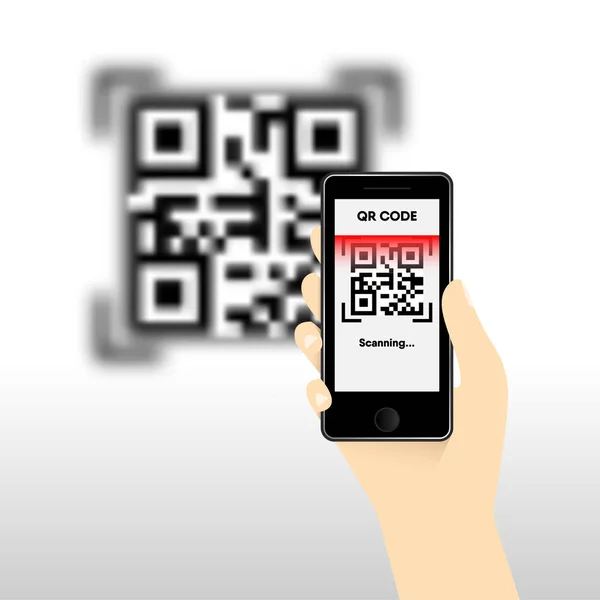 QR Code for mobile payment, Digital code easy pay, Vector — Stock Vector