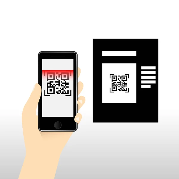 QR Code for mobile payment, Digital code easy pay, Vector — Stock Vector