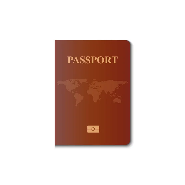 Pasaporte cubierta vector diseño, Identificación ciudadano — Vector de stock