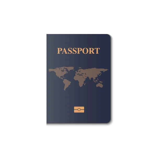 Pasaporte cubierta vector diseño, Identificación ciudadano — Vector de stock