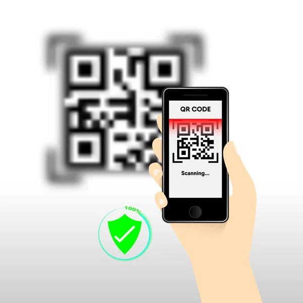Código QR para el pago móvil, Código digital de pago fácil, Vector — Archivo Imágenes Vectoriales