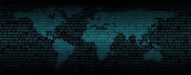 İkili kod arka plan, dijital iletişim kodu