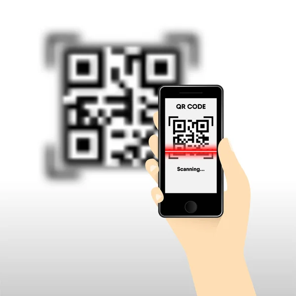 Código QR para el pago móvil, Código digital de pago fácil, Vector — Archivo Imágenes Vectoriales