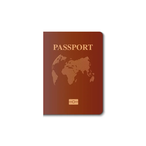 Diseño de vectores de cubierta de pasaporte, Identificación ciudadano, Vector — Vector de stock