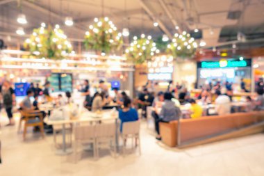 Mağaza food court, soyut mevsimlik