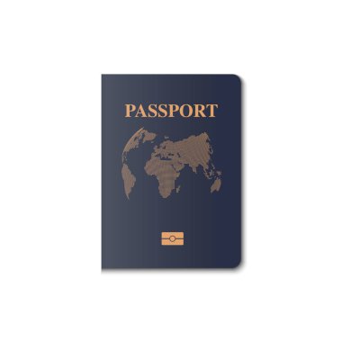 Pasaport kapak vektör tasarımı, kimlik vatandaş, vektör