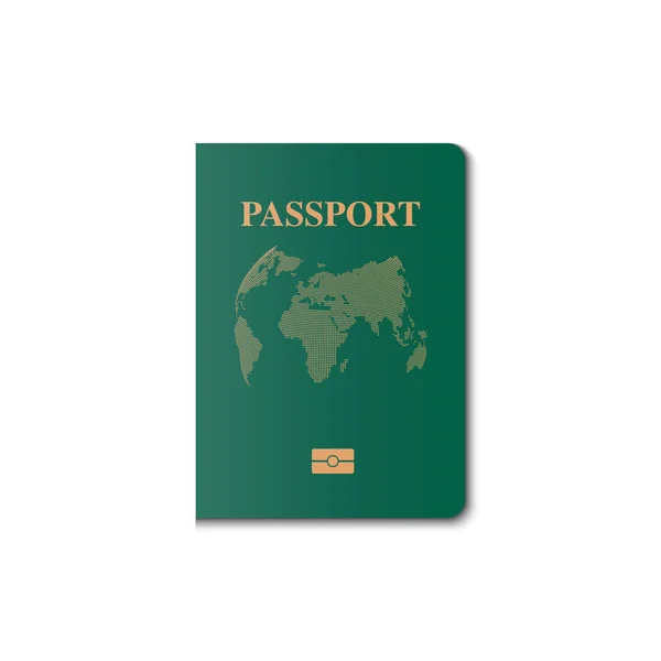 Pasaport kapak vektör tasarımı, kimlik vatandaş, vektör — Stok Vektör