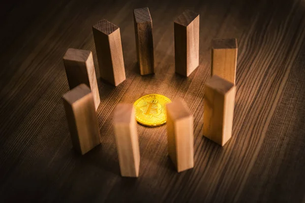 Bitcoin säkerhetskoncept, lager skydd — Stockfoto