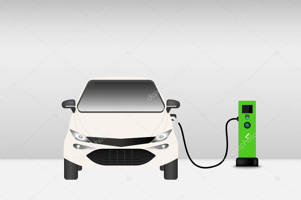 Electric car and charging station point, Technology EV