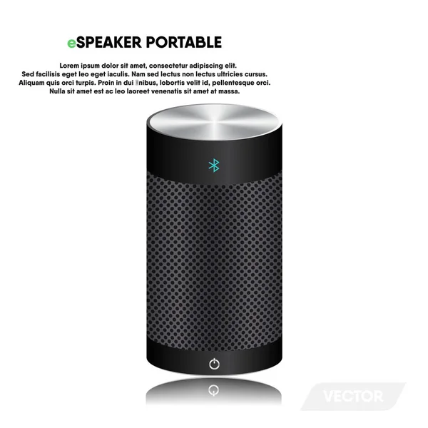 Smart Speaker tragbar für Musik und Sound, Vektordesign — Stockvektor