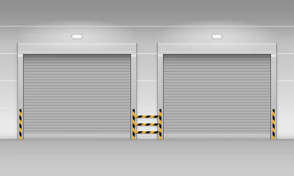 Yüksek hızlı çalışırken kapı, Panjur kapı, vektör, illüstrasyon