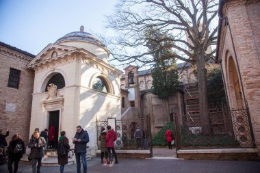 Ravenna, Emilia-Romagna - İtalya, mozaiğin başkenti. Dante Aligheri 'nin mezarı..