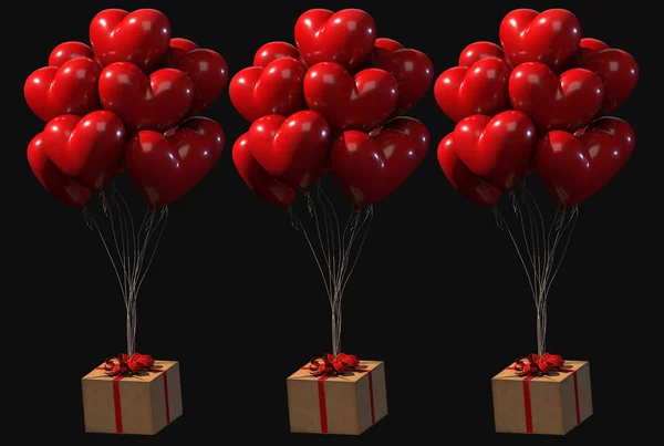 Sevgililer Günü için kalp balonu 3D hazırlama