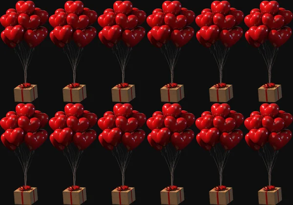 Sevgililer Günü için kalp balonu 3D hazırlama