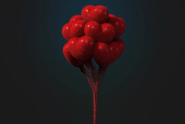 Sevgililer Günü için kalp balonu 3D hazırlama