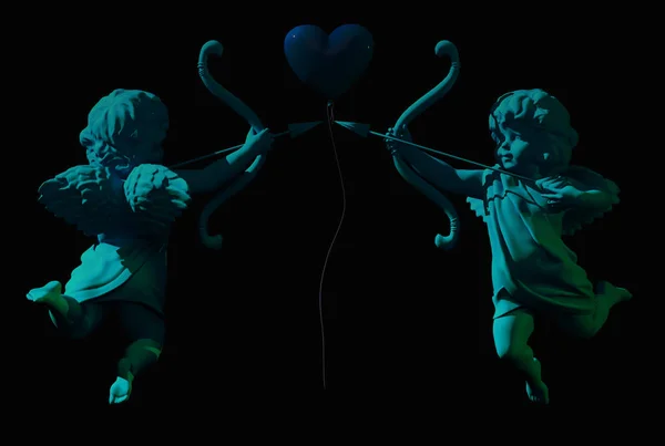 Sevgililer Günü 3D canlandırması için aşk meleği.