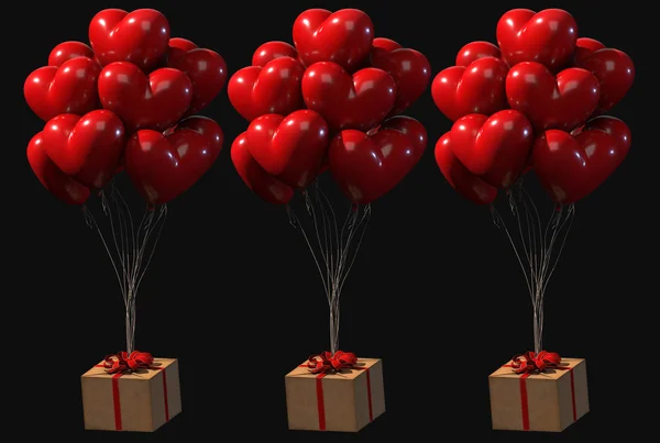 Sevgililer Günü için kalp balonu 3D hazırlama