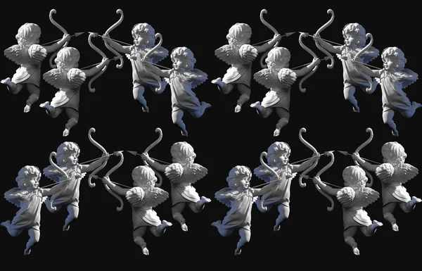 Sevgililer Günü 3D canlandırması için aşk meleği.